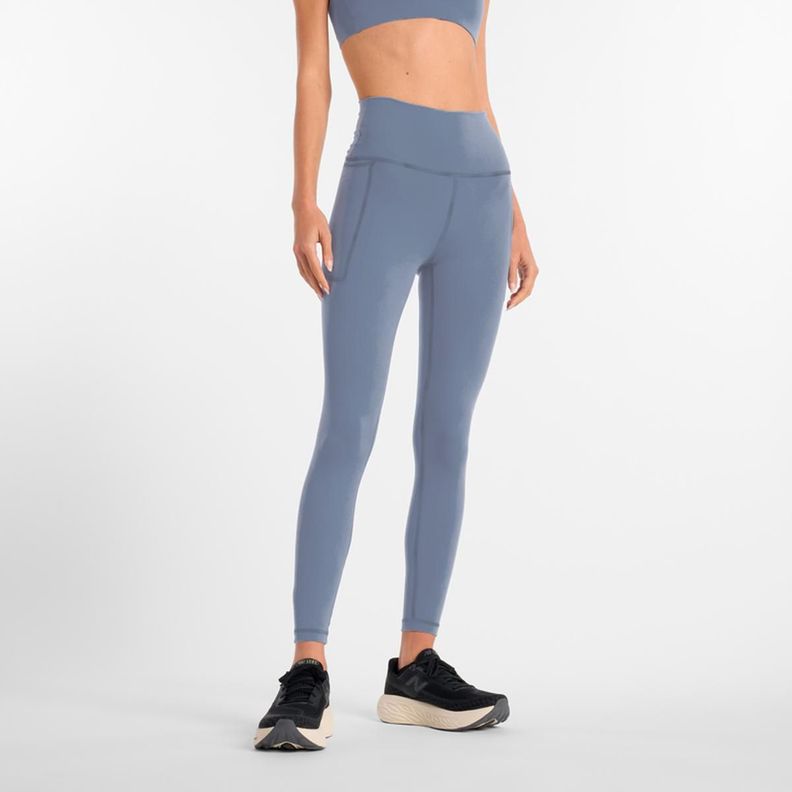 Calza Larga Running Mujer New Balance Celeste-0