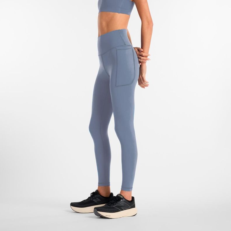 Calza Larga Running Mujer New Balance Celeste-1