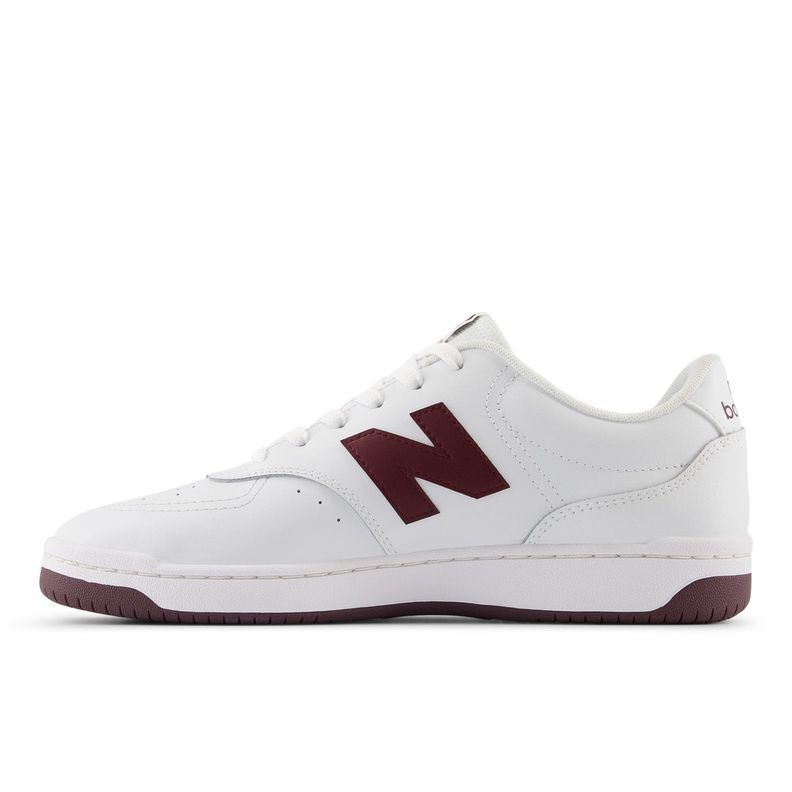 Zapatillas Urbanas Hombre New Balance 80 Blanca/Burdeo-1