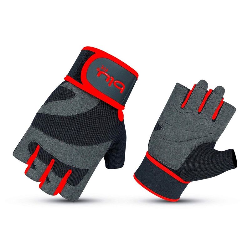 Guantes Fitness Soporte Muñeca Hombre  Blu Fit-0
