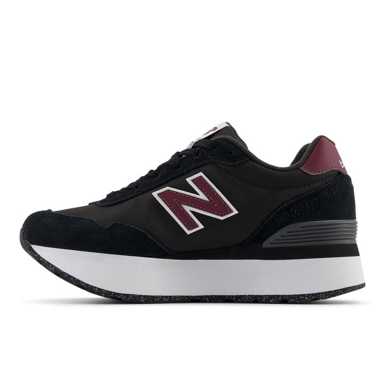 Zapatillas Urbanas Mujer New Balance 515 Negro/Burdeo-1