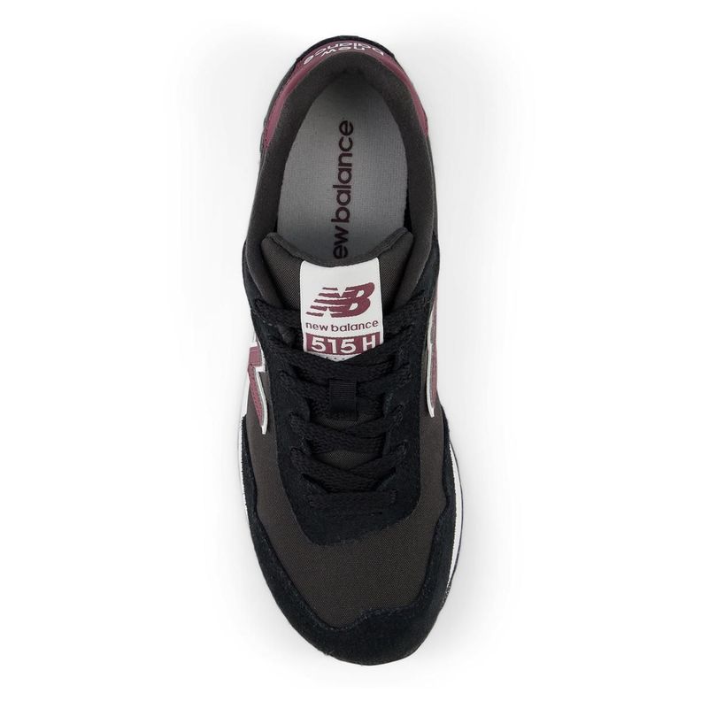 Zapatillas Urbanas Mujer New Balance 515 Negro/Burdeo-2