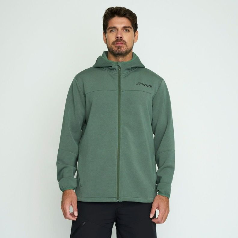 Polerón Lifestyle Hombre Spyder Light Hoodie Full Verde-2