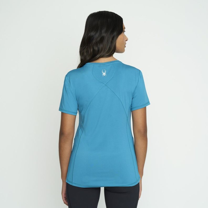 Polera Entrenamiento Mujer Spyder Azul SYWTT02S24BL-2