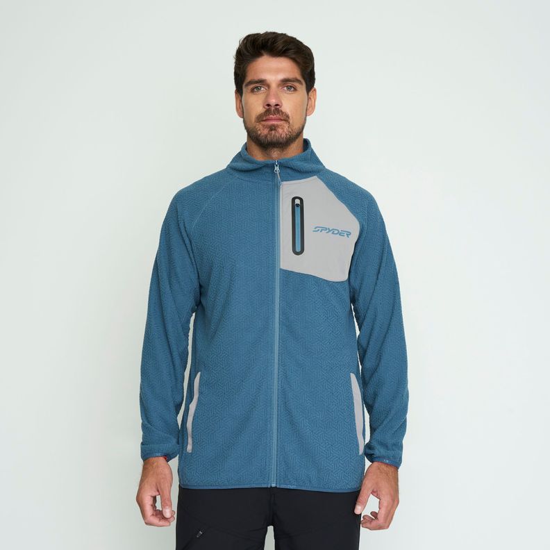 Polerón Polar Hombre Spyder Fleece Full Zip Azul SYMPL01S24BL-0