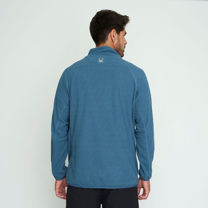 Polerón Polar Hombre Spyder Fleece Full Zip Azul SYMPL01S24BL-2