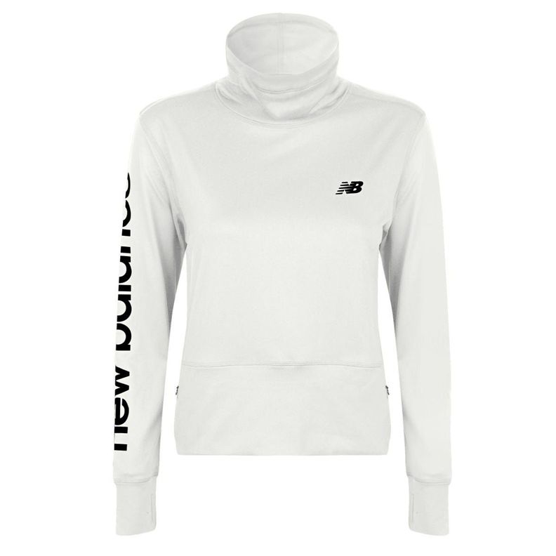 Polerón Running Mujer New Balance Blanco-1