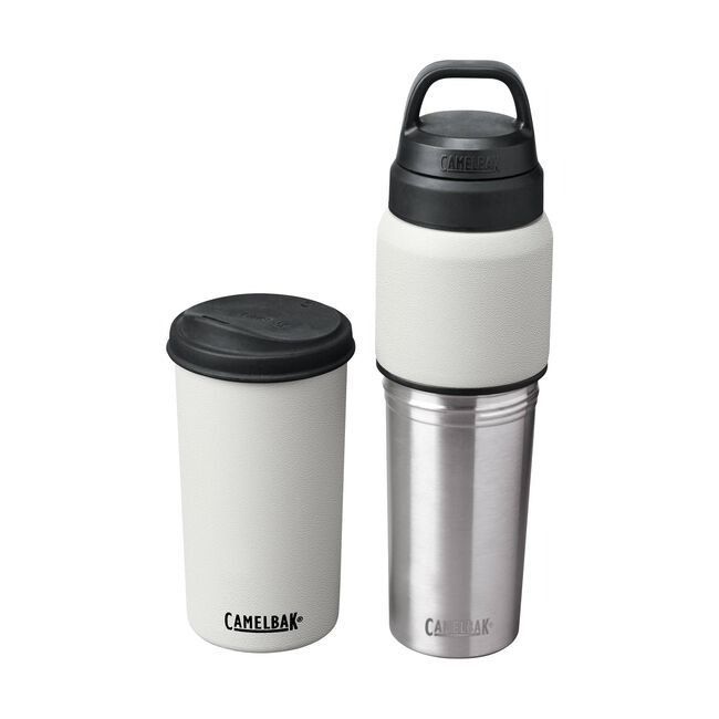 Botella Camelbak 650 ml Acero + Taza 500 ml Blanca-1