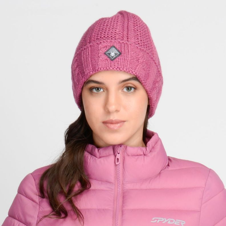 Gorro Outdoor Mujer Spyder Knit Beanie Lila-0