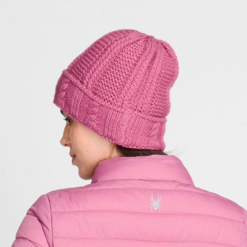 Gorro Outdoor Mujer Spyder Knit Beanie Lila-1