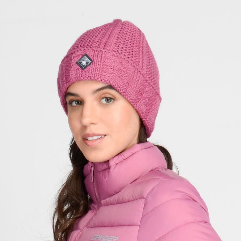 Gorro Outdoor Mujer Spyder Knit Beanie Lila-2