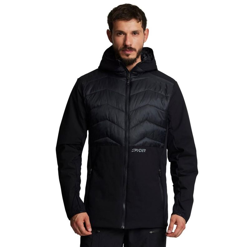 Chaqueta Outdoor Hombre Spyder Hybrid Thermal Negro-0