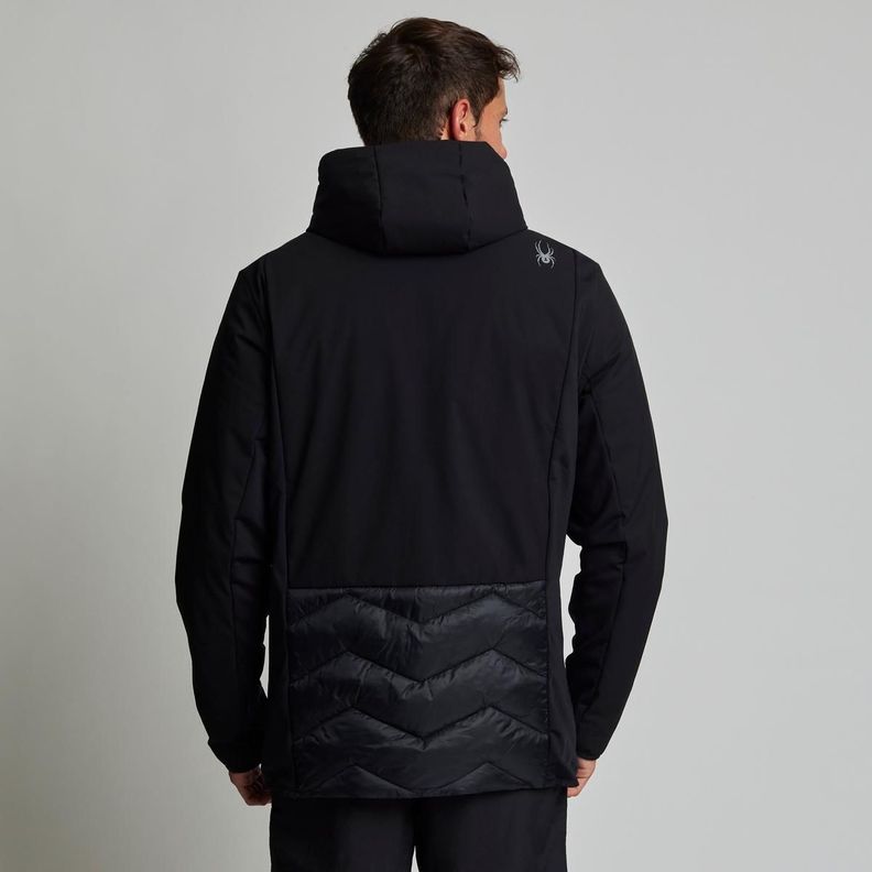 Chaqueta Outdoor Hombre Spyder Hybrid Thermal Negro-1