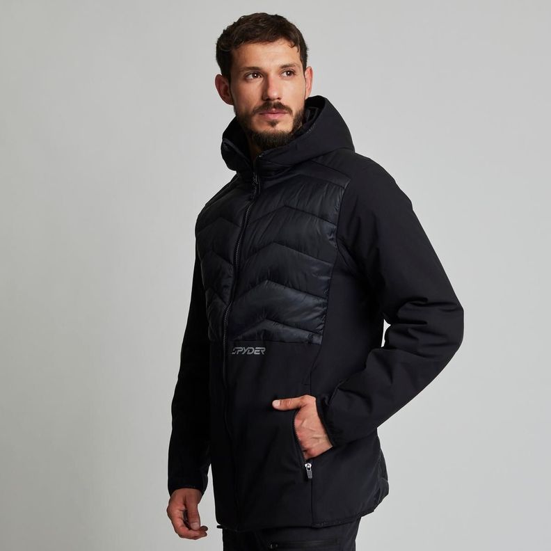 Chaqueta Outdoor Hombre Spyder Hybrid Thermal Negro-2