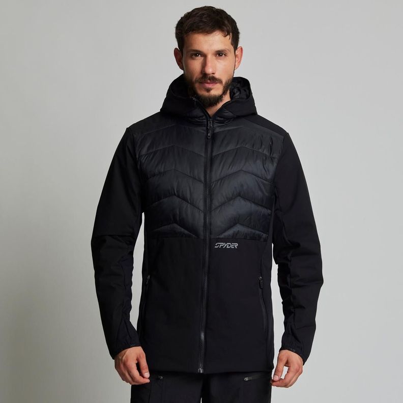 Chaqueta Outdoor Hombre Spyder Hybrid Thermal Negro-3