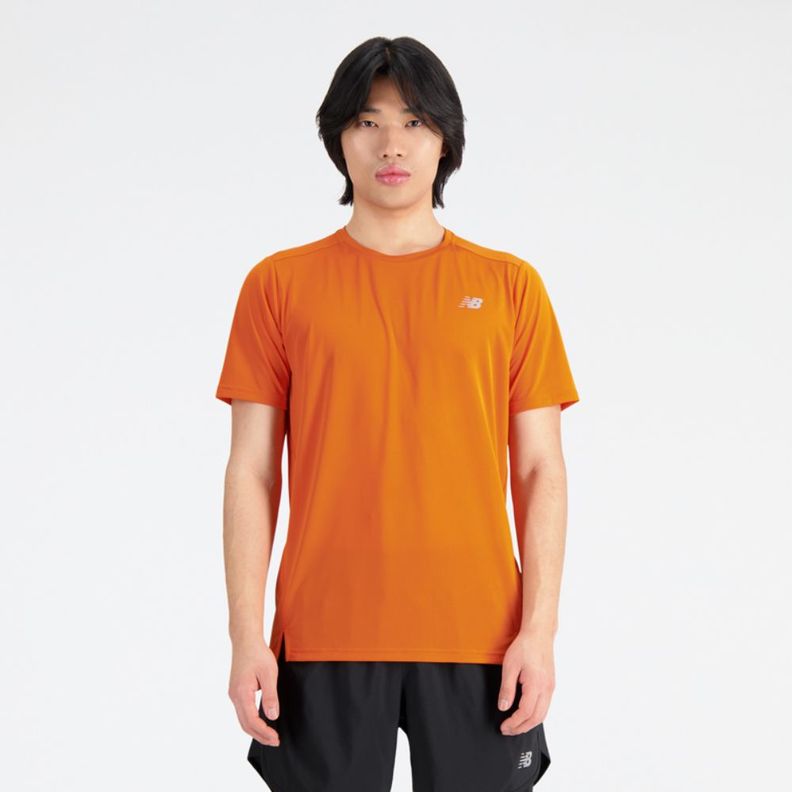 Polera Running Hombre New Balance Accelerate Naranja-0