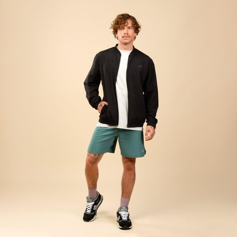 Chaqueta Lifestyle Hombre New Balance Stretch Bomber Negra-4