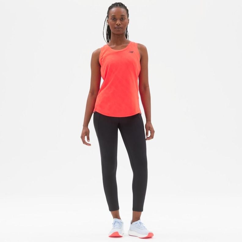 Polera Running Mujer New Balance Speed Jacquard Naranja-1