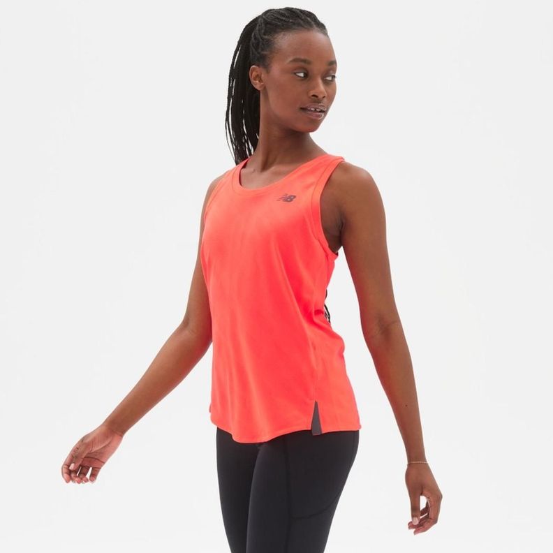 Polera Running Mujer New Balance Speed Jacquard Naranja-2