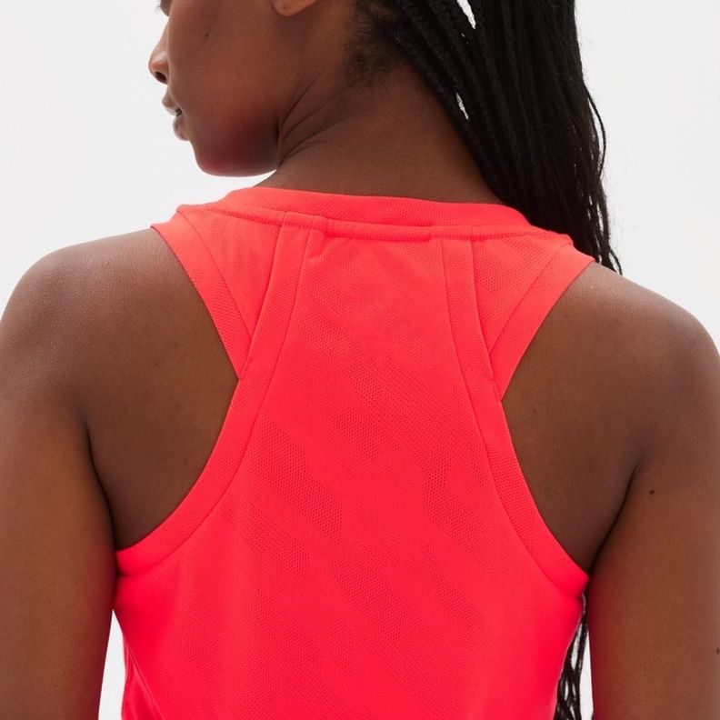 Polera Running Mujer New Balance Speed Jacquard Naranja-4