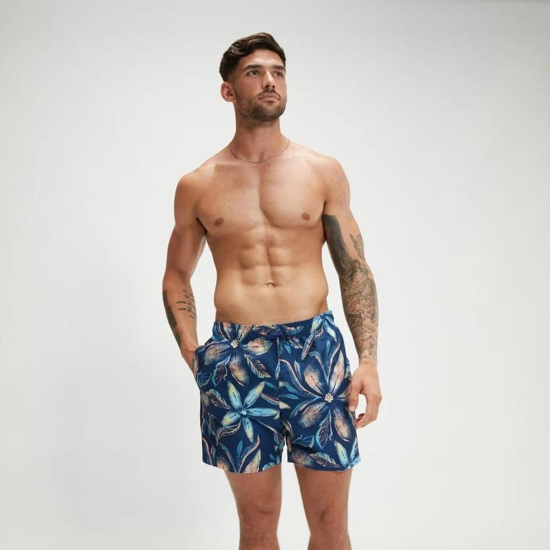 Traje de Baño Natación Hombre Speedo Digital Printed Azul-2