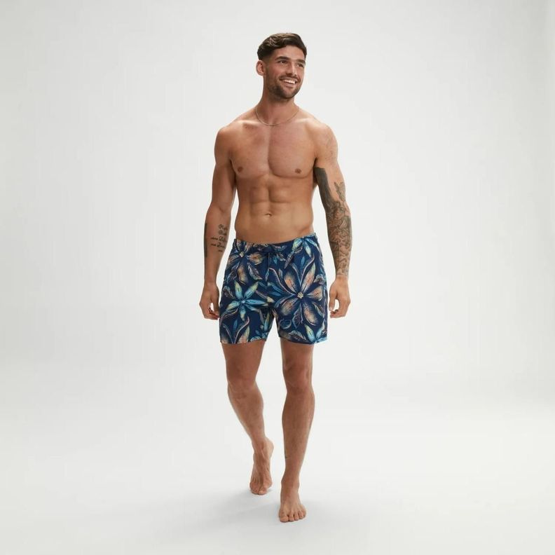 Traje de Baño Natación Hombre Speedo Digital Printed Azul-3