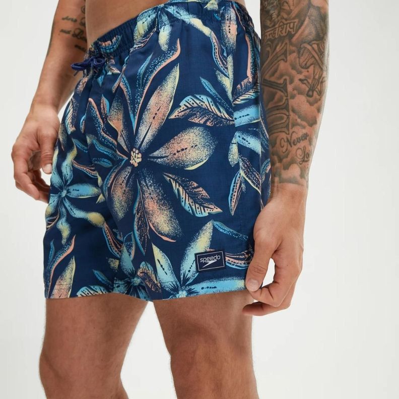 Traje de Baño Natación Hombre Speedo Digital Printed Azul-4