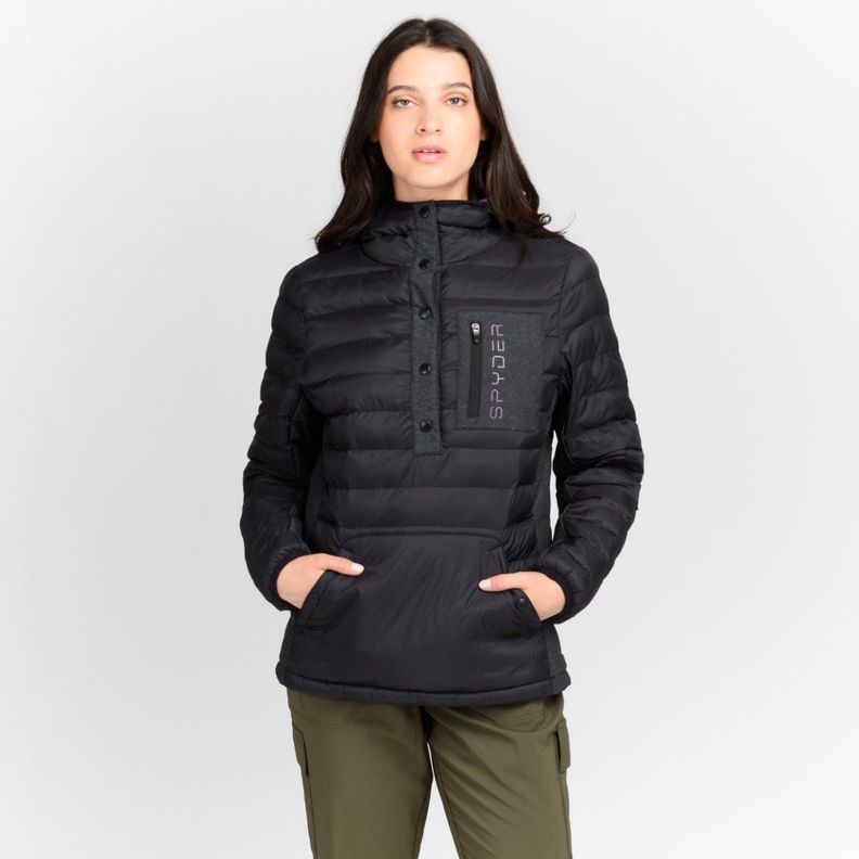 Parka Outdoor Mujer Spyder Speed Fleace Negra-1