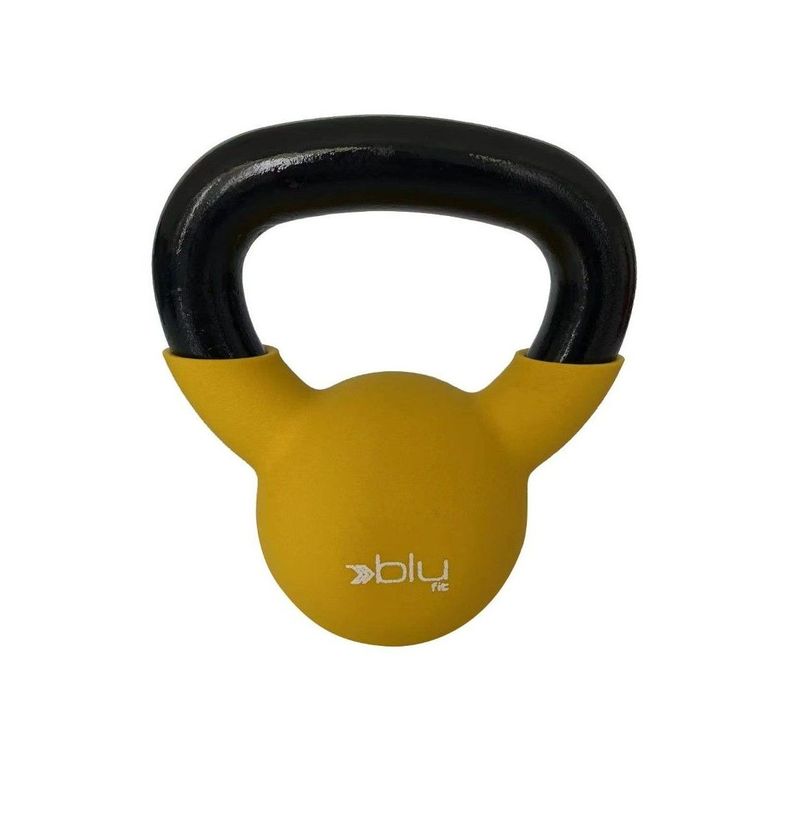Pesa Rusa Kettlebell Neoprene Blu Fit 4 kg Amarilla-0
