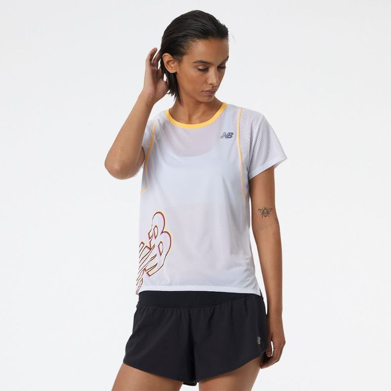 Polera Running Mujer New Balance Fast Flight Blanco-0