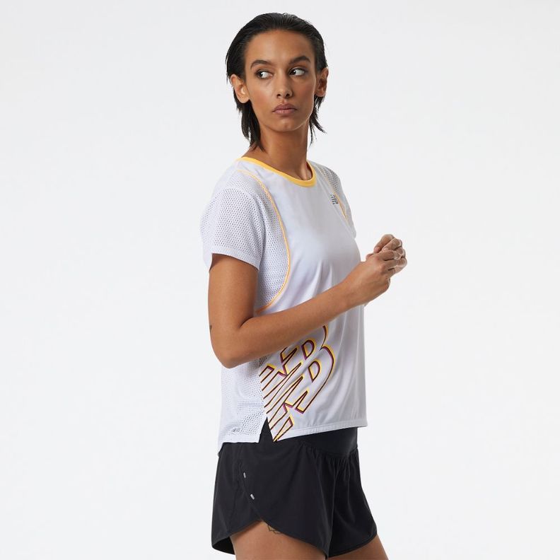 Polera Running Mujer New Balance Fast Flight Blanco-1