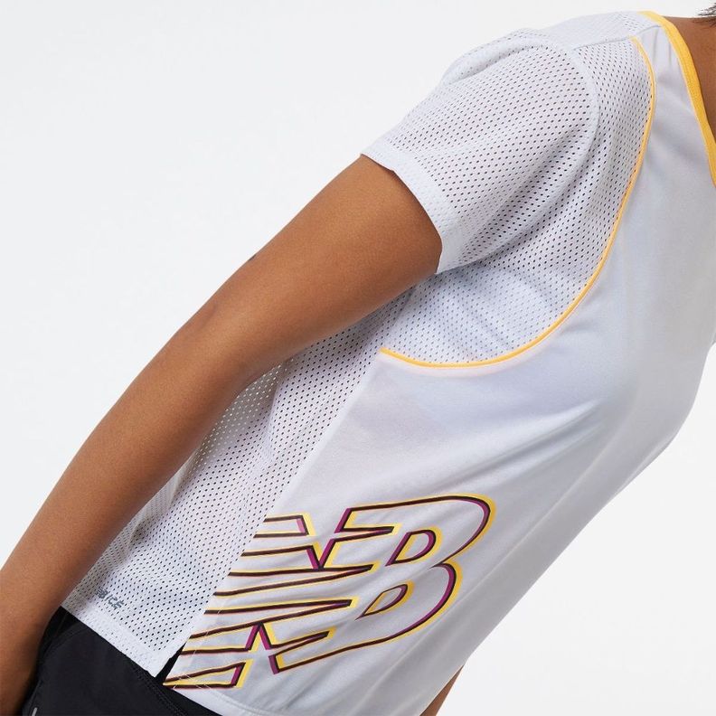 Polera Running Mujer New Balance Fast Flight Blanco-3