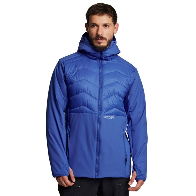 Chaqueta Outdoor Hombre Spyder Hybrid Thermal Azul-0
