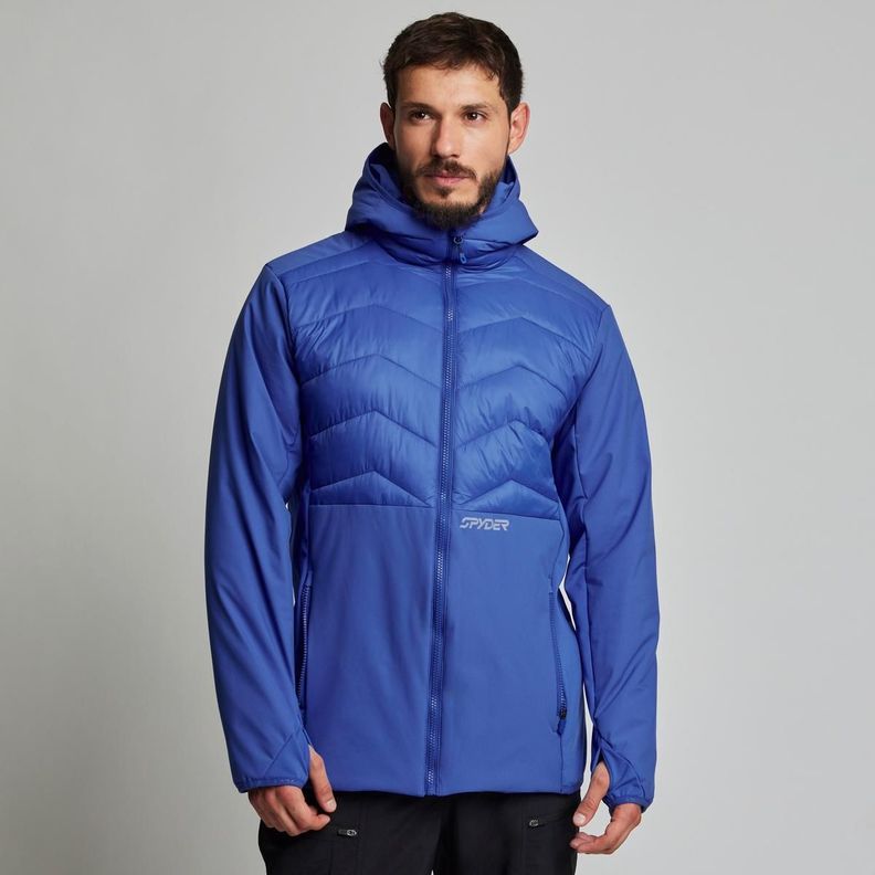 Chaqueta Outdoor Hombre Spyder Hybrid Thermal Azul-1