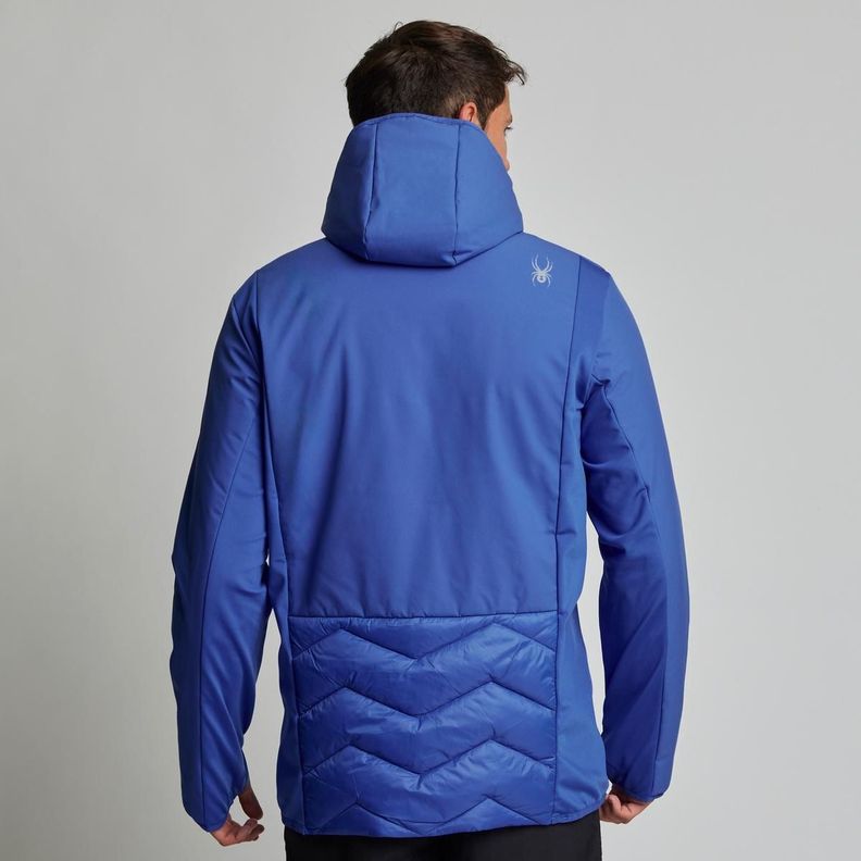 Chaqueta Outdoor Hombre Spyder Hybrid Thermal Azul-3