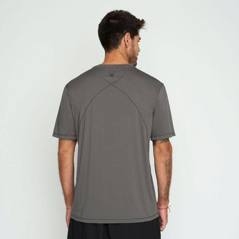 Polera Entrenamiento Hombre Spyder Gris-2