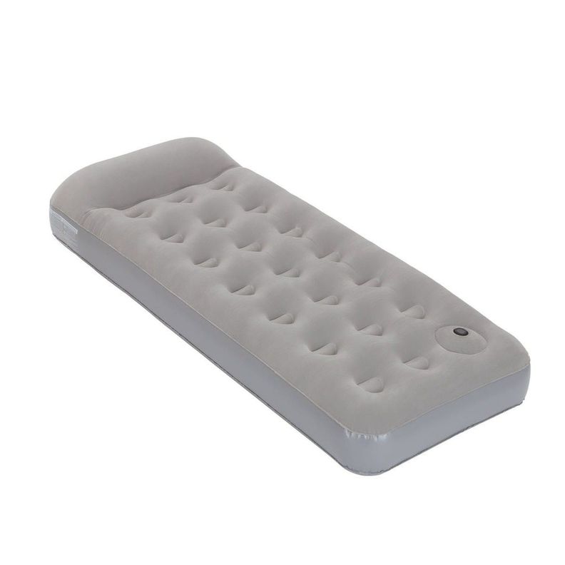Colchón Inflable Coleman Individual con Inflador de Pie Gris-0