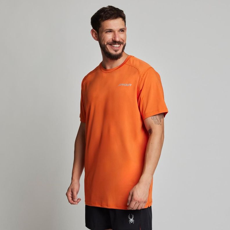 Polera Entrenamiento Hombre Spyder Naranja-1