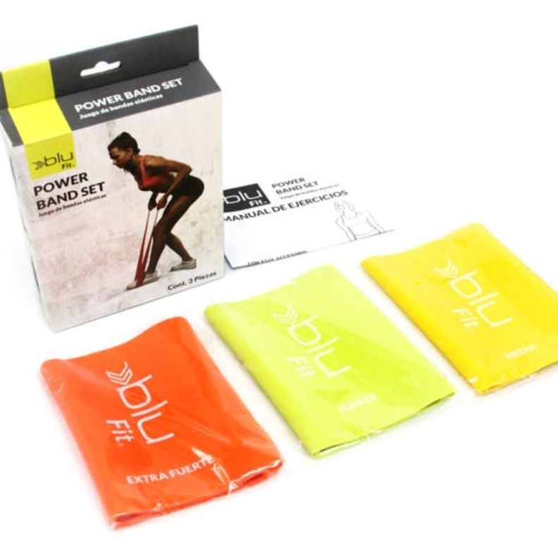 SET DE BANDAS ELÁSTICAS BLU FIT POWER 3U-2