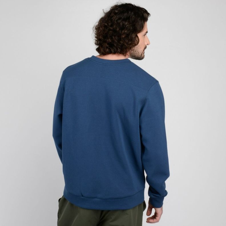 Polerón Lifestyle Hombre Spyder Crew Freestyle Azul-2