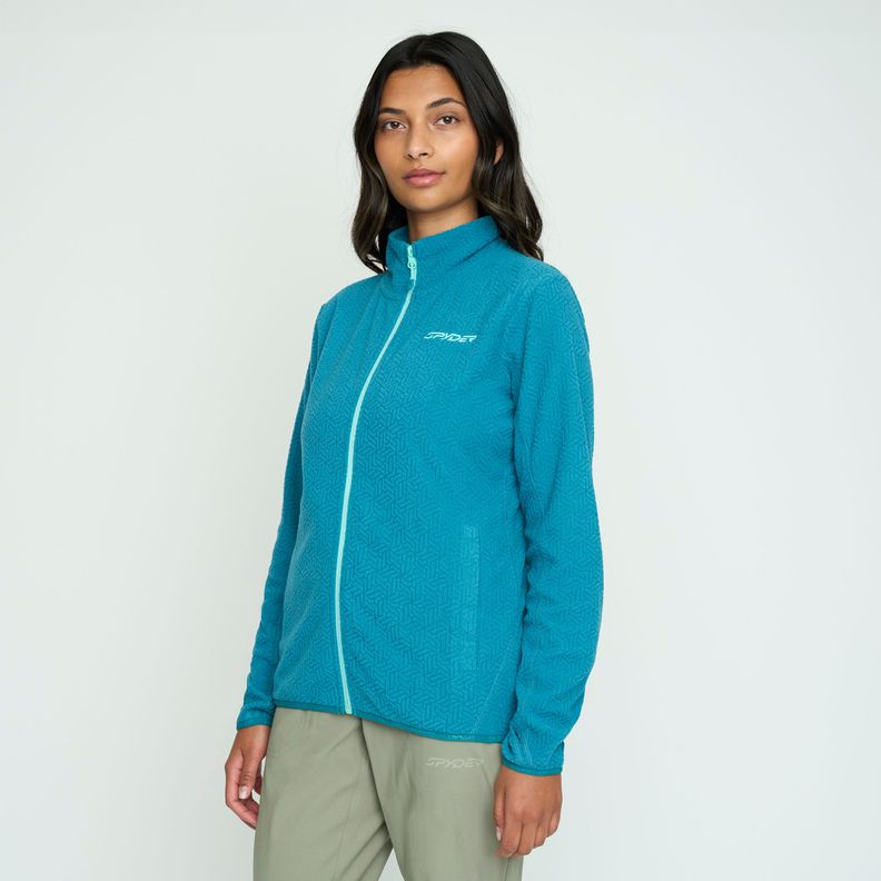 Polerón Polar Mujer Spyder Fleece Full Zip Azul SYWPL01S24BL-1