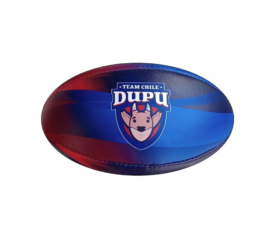 Mini Balón Rugby Team Chile N°1 Azul/Rojo-0