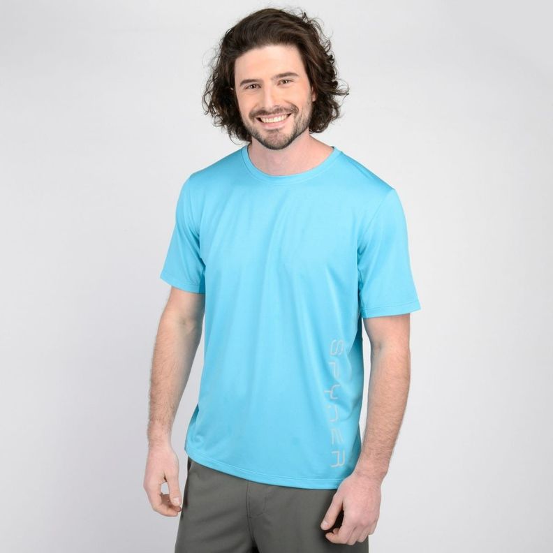 Polera Entrenamiento Hombre Spyder Celeste-1