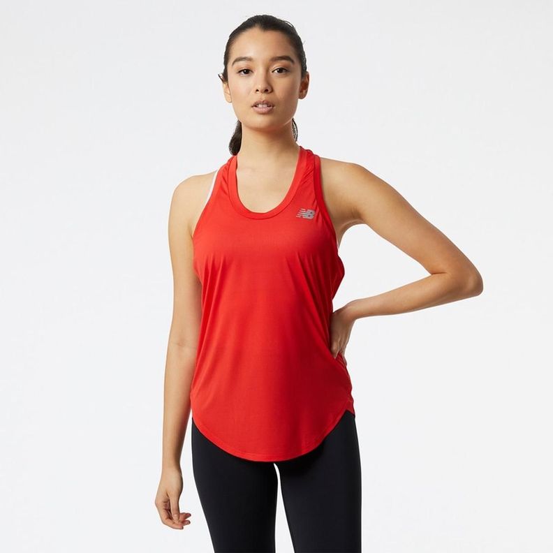Polera Sin Mangas Running Mujer New Balance Accelerate Roja-0