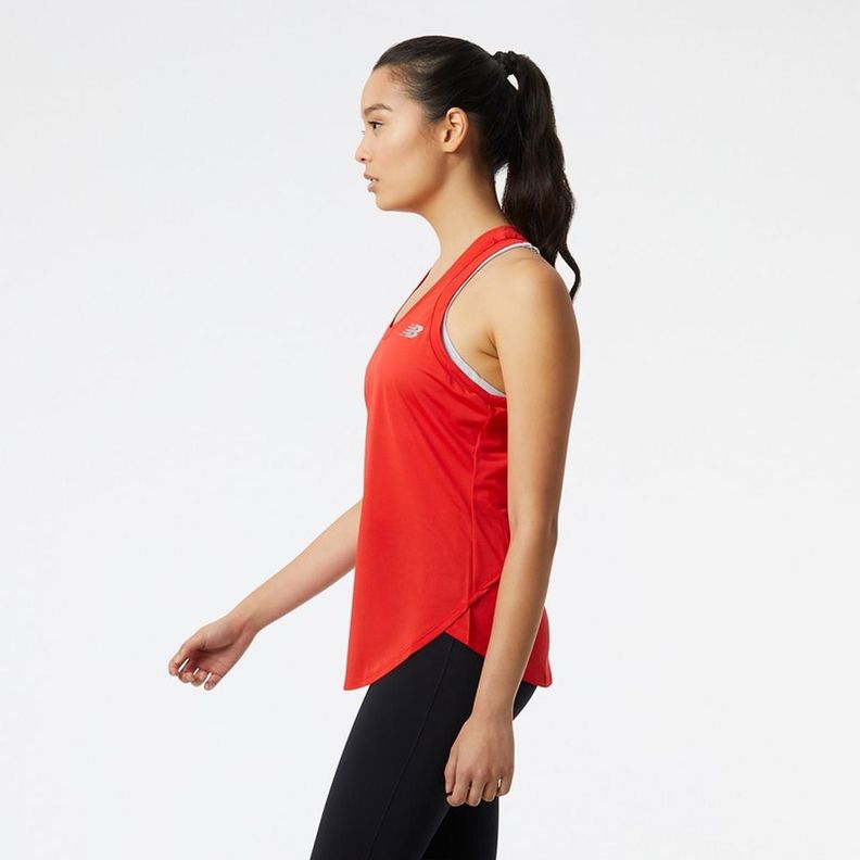 Polera Sin Mangas Running Mujer New Balance Accelerate Roja-1