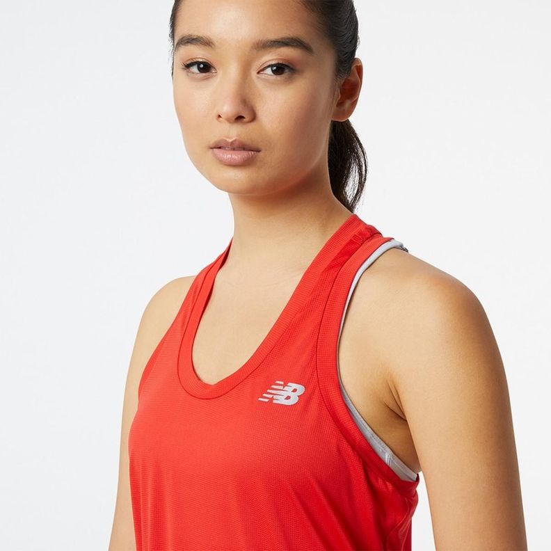 Polera Sin Mangas Running Mujer New Balance Accelerate Roja-3