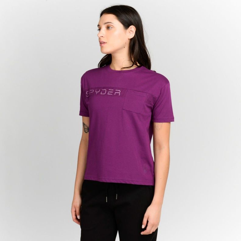 Polera Entrenamiento Mujer Spyder After Ski Purpura-1