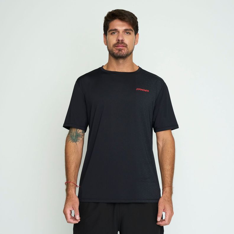 Polera Entrenamiento Hombre Spyder Negro SYMTT02S24BK-0