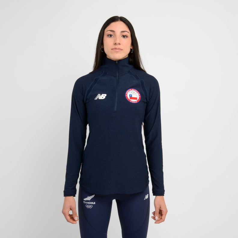Polerón Quarter Mujer New Balance Team Chile-0