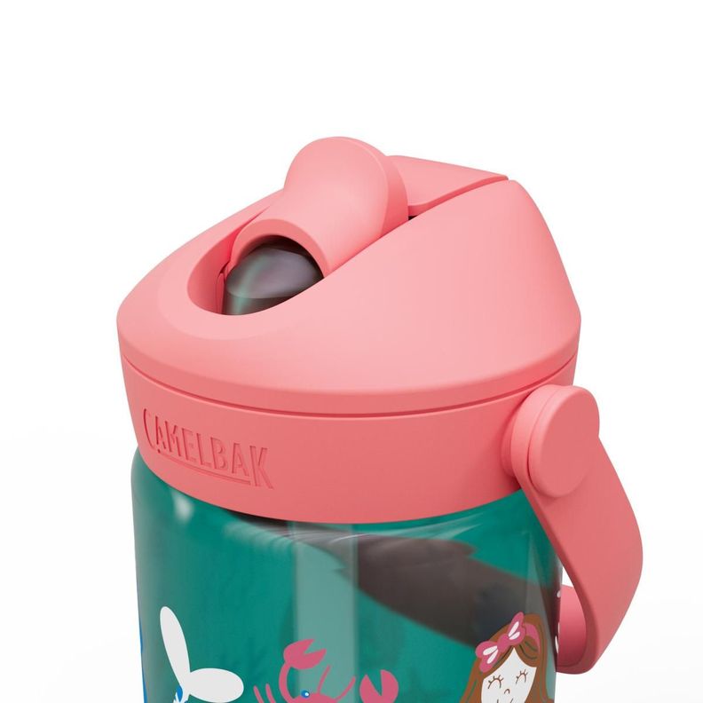 Botella Camelbak Niños Thrive Flip Straw 350 Ml Verde/Rosada-3
